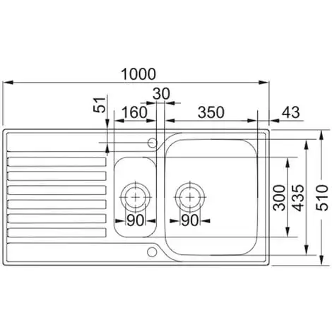 Franke Ascona ASX 651 1.5 Bowl Stainless Steel Inset Reversible Kitchen Sink 3 Franke Ascona ASX 651 1.5 Bowl Stainless Steel Inset Reversible Kitchen Sink - Image 3