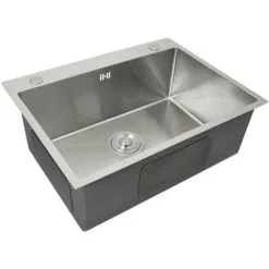 KuKoo Kitchen Sink Stainless Steel Square Brushed Premium Handmade