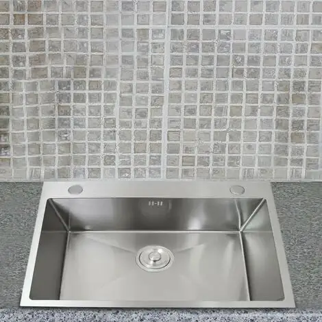 KuKoo Kitchen Sink Stainless Steel Square Brushed Premium Handmade 2 KuKoo Kitchen Sink Stainless Steel Square Brushed Premium Handmade - Image 2