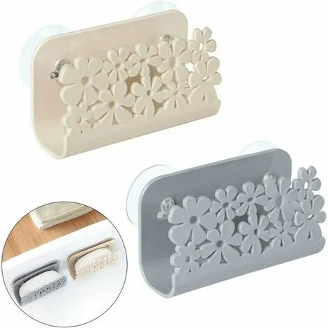 SWYEOOT Sponge Sponge Holder Sponge Clip Holder Organizer Sink With Suction COUTE For Kitchen Sink Hanging Basket Table Drainer Liquid Cart Drainer 2 Pieces (Gray, Beige) 1 SWYEOOT Sponge Sponge Holder Sponge Clip Holder Organizer Sink With Suction COUTE For Kitchen Sink Hanging Basket Table Drainer Liquid Cart Drainer 2 Pieces (Gray, Beige)