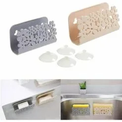 SWYEOOT Sponge Sponge Holder Sponge Clip Holder Organizer Sink With Suction COUTE For Kitchen Sink Hanging Basket Table Drainer Liquid Cart Drainer 2 Pieces (Gray, Beige) 8 SWYEOOT Sponge Sponge Holder Sponge Clip Holder Organizer Sink With Suction COUTE For Kitchen Sink Hanging Basket Table Drainer Liquid Cart Drainer 2 Pieces (Gray, Beige) -Kitchen Sink Shop 85705490 4