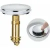 ERHOPE Universal Bathroom Plug, 38mm Basin Drain Plug, Pop Up Bathroom Sink Drain Stopper, Solid Brass Chrome Plated