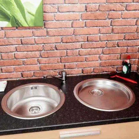 Sauber S�uber Round Kitchen Sink Single Bowl Drainer Stainless Steel Inset Basket Waste 1 Sauber S�uber Round Kitchen Sink Single Bowl Drainer Stainless Steel Inset Basket Waste