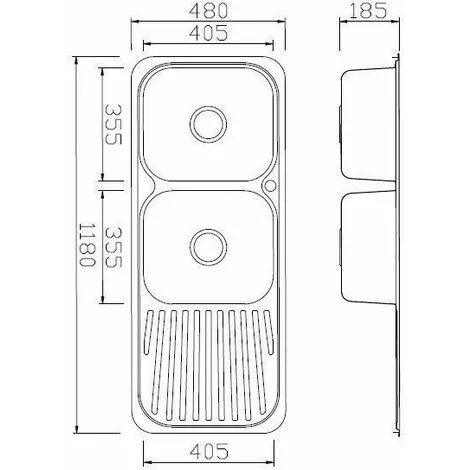 Sauber Inset Stainless Steel Sink - 2 Bowl 4 Sauber Inset Stainless Steel Sink - 2 Bowl - Image 4