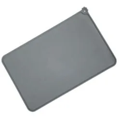 TUMALAGIA Silicone Bowl, Non-Slip Dog Bowl, Large Dog Mat, Waterproof, 48 30 Cm, Gray