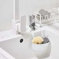 FUHUIDATRADING Kitchen Sink Sponge Holder, Sponge Holder Kitchen Sink Organizer Sponge Holder Sink Basket Kitchen Sink Organizer For Kitchen Utensils Holder -Kitchen Sink Shop 92866383 4