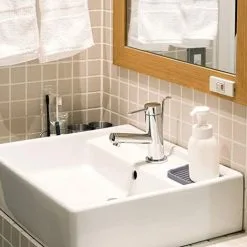 XINUY Silicone Sponge Holder - Soap Dish - 13.59CM (Gray) - Set -2pcs -Kitchen Sink Shop 93498524 3