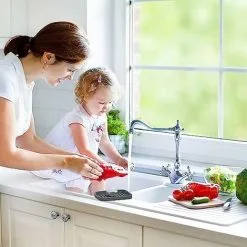 XINUY Silicone Sponge Holder - Soap Dish - 13.59CM (Gray) - Set -2pcs -Kitchen Sink Shop 93498524 4