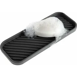 XINUY Social Clean Silicone Sponge Holder - Kitchen Sponge Holder, Silicone Soap Dish, Dish Soap Dish (Gray)