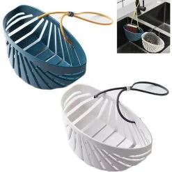 XINUY Bag Sink Sponge Holder Hanging Drain Sponge Holder Basket Sponge Utensil Holder Sink Sponge Soap Sink Shelf Dish Rack For Draining, Placing Sponge,