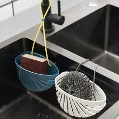 XINUY Bag Sink Sponge Holder Hanging Drain Sponge Holder Basket Sponge Utensil Holder Sink Sponge Soap Sink Shelf Dish Rack For Draining, Placing Sponge, -Kitchen Sink Shop 93540670 4