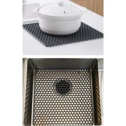 TUMALAGIA 34.534.5CM Silicone Sink Liner Foldable Non Slip Sink Mat Sink Mat Protection For Kitchen Sink Sink Mat For Kitchen Sink -Kitchen Sink Shop 94628265 5