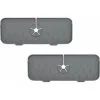 TUMALAGIA Piece Sink Faucet Splash Guard Silicone Faucet Water Tray Sink Mat (Grey)