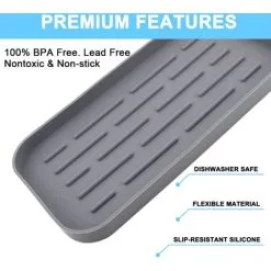 EINEMGELD Sponge Holder - Kitchen Sink Organizer Silicone Tray For Sponge, Soap Dispenser And Other Dish Accessories -Kitchen Sink Shop 97380070 3