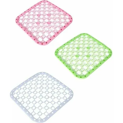 GTA 3 Pieces Ideal Sink Pad Plastic Sink Protective Pad Hanging Sink Bottom Sink Fruit And Vegetable Drainage Pad White Green Pink 2626cm 1 GTA 3 Pieces Ideal Sink Pad Plastic Sink Protective Pad Hanging Sink Bottom Sink Fruit And Vegetable Drainage Pad White Green Pink 2626cm